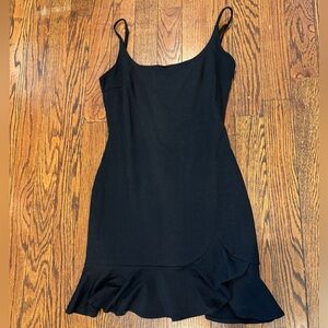 Black Ruffle Princess Polly Mini Dress